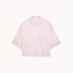 Chloé - Haut de pyjama manches trois quart rose