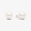 Clous d'oreilles femme en argent sterling avec perle Pandora Timeless 293169C01