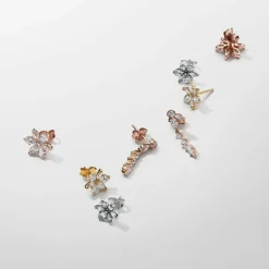 Clous d’Oreilles Herbier Scintillant - Pandora Timeless Doré
