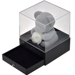 Coffret à bijoux Ourson et rose éternelle blanche - So Charm
