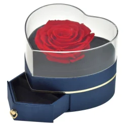 Coffret à bijoux rose éternelle rouge sous forme de cœur - So Charm