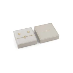 Coffret Amami Acier Doré Pm Et Cœur Nacré Et Pavé