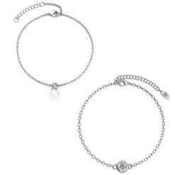 Coffret Cadeaux Cœur 14 Bijoux Finition Argentée