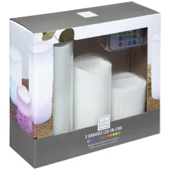Coffret de 3 bougies LED