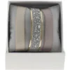 Coffret Les Interchangeables A48566 - Jonc Ruban 12 mm Medley Ornements Or Jaune / Cristal Les Interchangeables