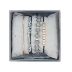 Coffret Les Interchangeables A54364 - Strass Box Jonc Fil Gris Or Rose Les Interchangeables