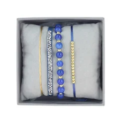 Coffret Les Interchangeables A54336 - Strass Box Jonc Fil Bleu Or Jaune Les Interchangeables