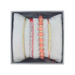 Coffret Les Interchangeables A54340 - Strass Box Jonc Fil Corail Or Jaune Les Interchangeables
