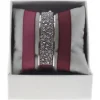 Coffret Les Interchangeables A48564 - Jonc Ruban 12 mm Medley Ornements Palladium / Cristal Les Interchangeables