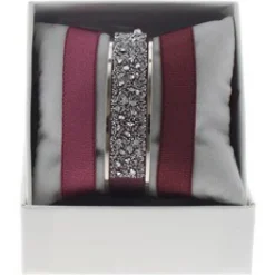 Coffret Les Interchangeables A48564 - Jonc Ruban 12 mm Medley Ornements Palladium / Cristal Les Interchangeables