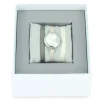 Coffret Les Interchangeables A57273 - Montre Ruban Bracelet Crème Boîtier Argenté Palladium Femme