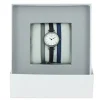 Coffret Les InterchangeablesA57012- Montre Ruban Bracelet Noir Boîtier Blanc Ruthénium Les Interchangeables