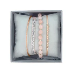 Coffret Les Interchangeables A54376 - Strass Box Jonc Fil Rose Or Rose Les Interchangeables