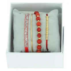 Coffret Les Interchangeables A54354 - Strass Box Jonc Fil Rouge Or Jaune Les Interchangeables