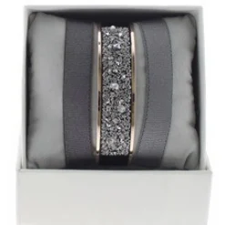 Coffret Les Interchangeables A48640 - Jonc Ruban 12 mm Medley Ornements Or Rose / Cristal Les Interchangeables