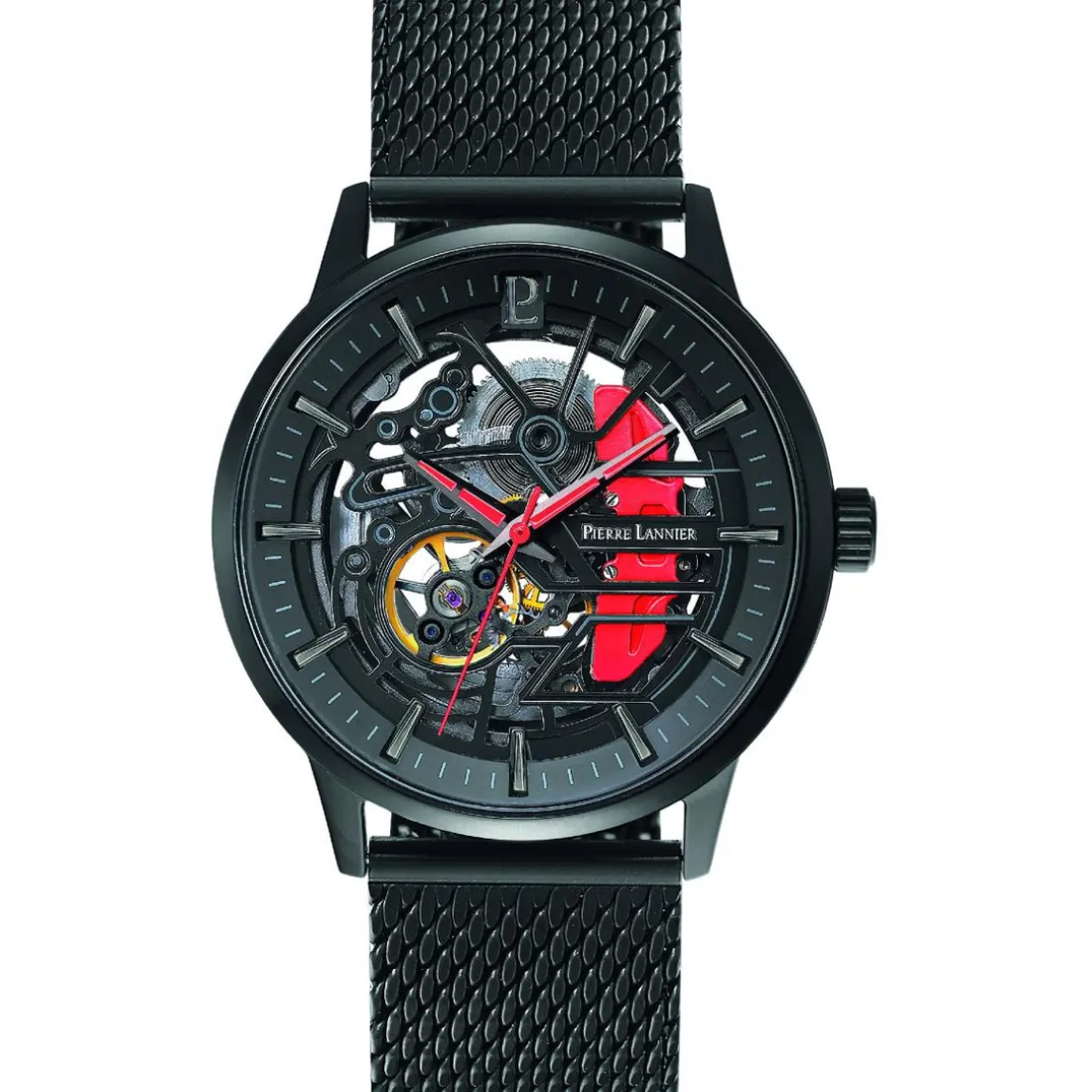 Coffret Montre Homme Pierre Lannier Paddock - 385C439 Bracelet Cuir et acierNoir