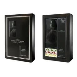 Coffret Rasage - Blaireau Anglais Imitation Ébène et Crème à Raser à L'Aloe Vera