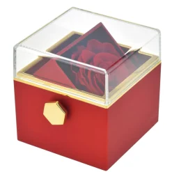 Coffret So Charm - bague et roses éternelles rouge