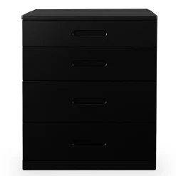 Coiffeuse compacte avec miroir LED, tiroir et pouf intégré Germina XL Noir
