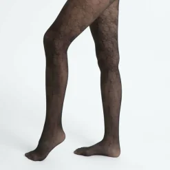 Collant Noir Élégance florale femme - Fantaisie Dim