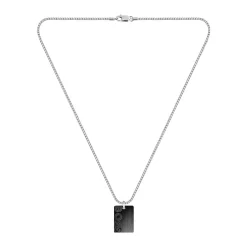 Collier Boss Homme en Acier Argent