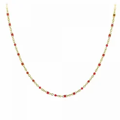 Collier femme B2394-ROUGE - Angèle M