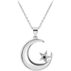 Collier Femme So Charm - BD3300-ARGENT-DIAMANT-NOIR - Collier Mode Argenté
