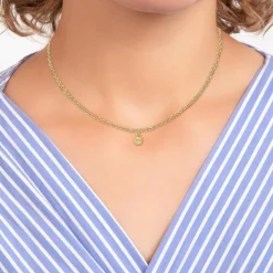 Collier Femme So Charm - BD2382-DORE-DIAMANT - Collier Mode Doré