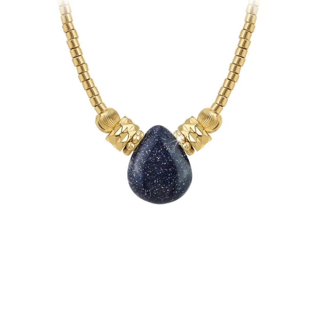 Collier Femme So Charm - B4179-BLEU - Collier Mode Doré