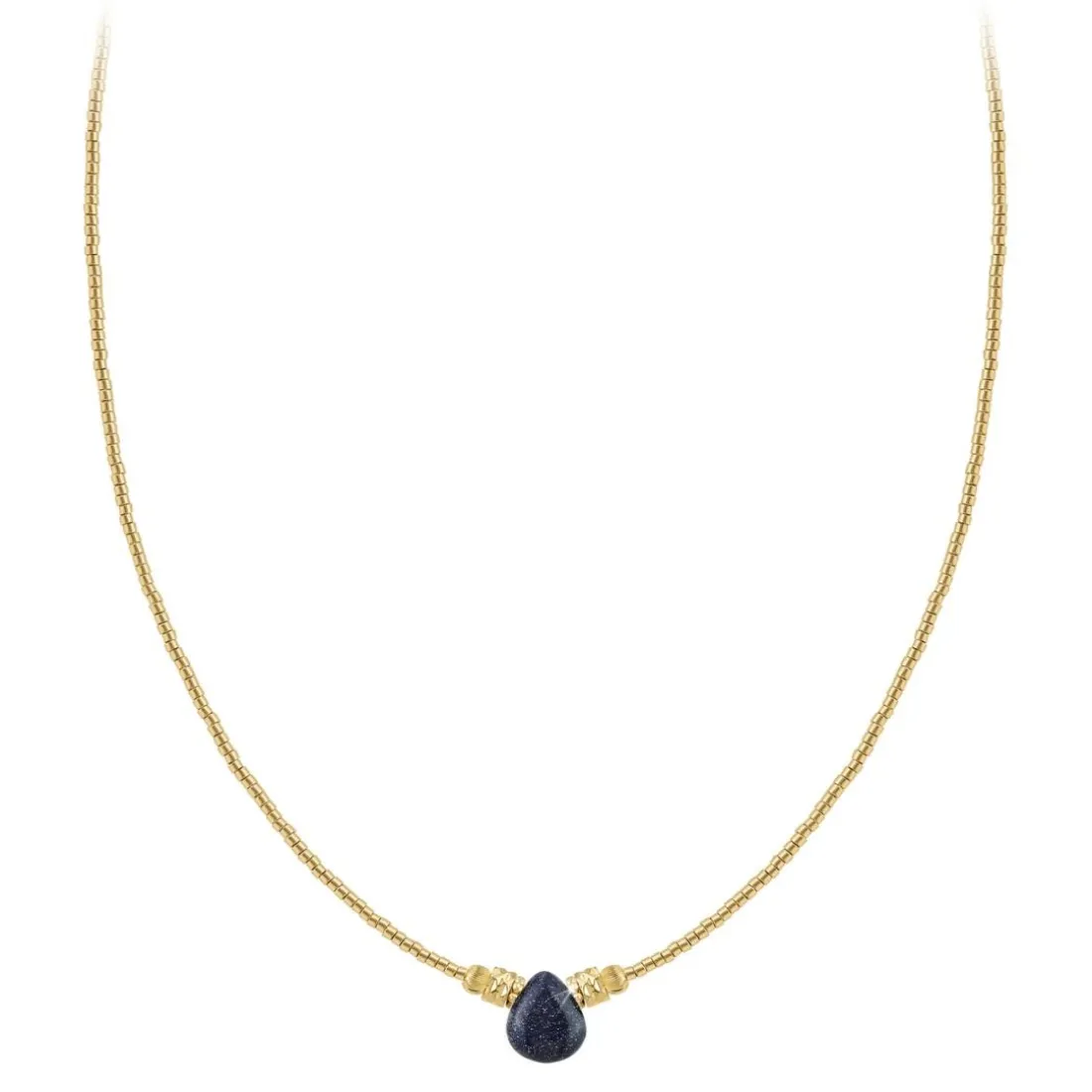 Collier Femme So Charm - B4179-BLEU - Collier Mode Doré