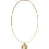 Collier homme en acier doré Champions