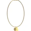 Collier homme JUMN01300JWYG - LION KING Acier Doré