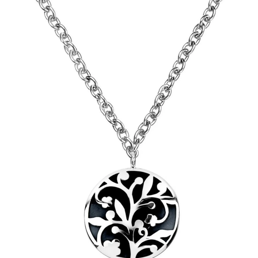 Collier Pierre Lannier JB08A110 - Collier Noir Acier Femme