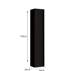 Colonne 1 Porte 138 cm coloris Frêne Noir Système Push Pull