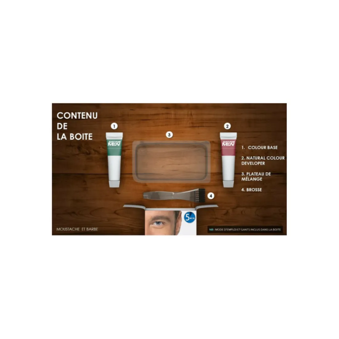 COLORATION BARBE Châtain - Couleur naturelle-Just For Men