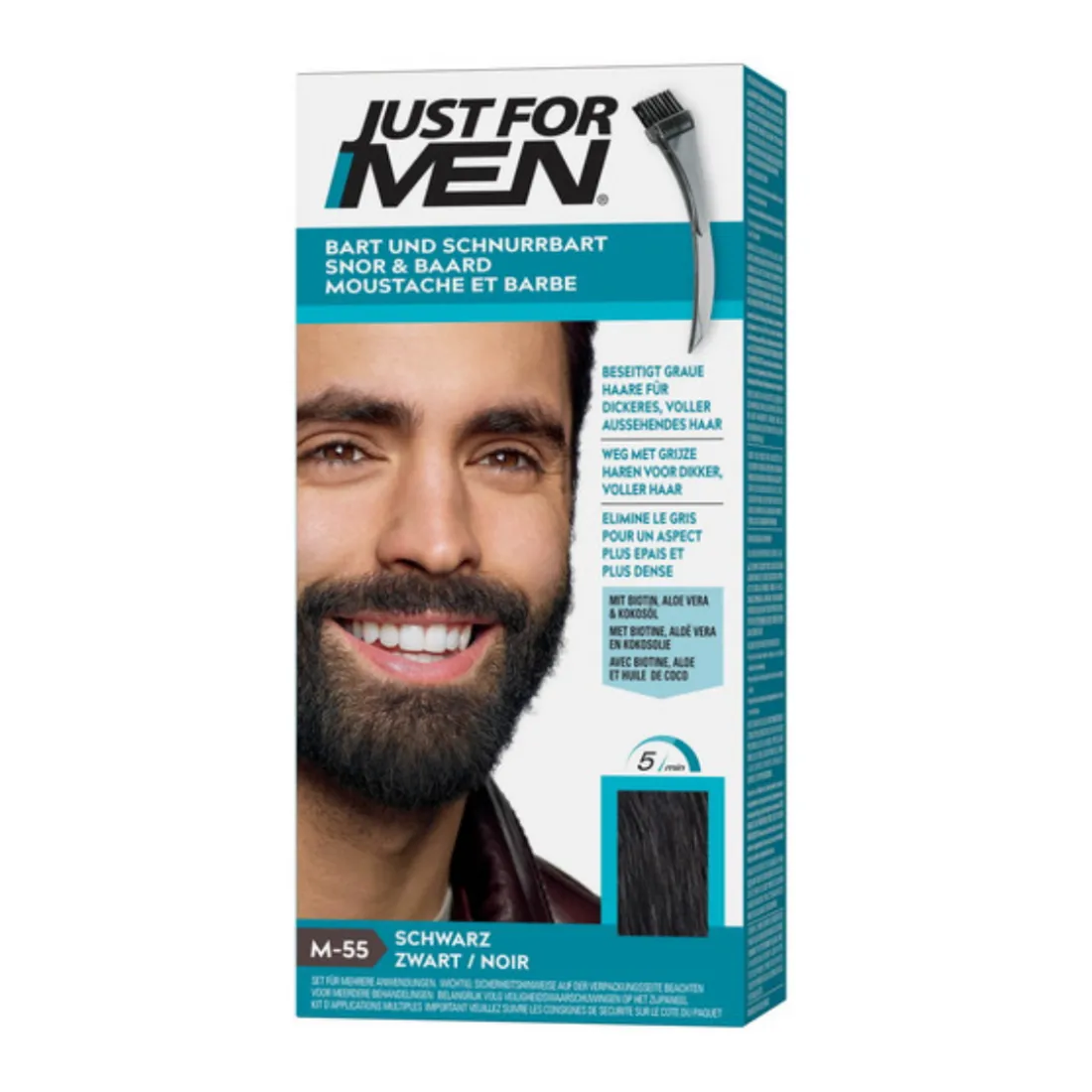 COLORATION BARBE Noir Naturel - Couleur naturelle-Just For Men