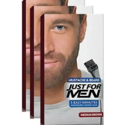 COLORATIONS BARBE Châtain - PACK 3-Just For Men