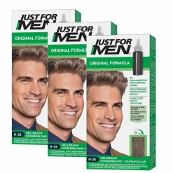 COLORATIONS CHEVEUX Châtain Clair - PACK 3-Just For Men