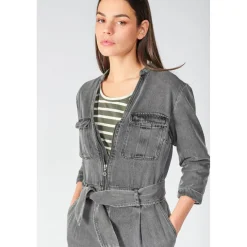 Combinaison carotte CHANCE noir en tencel