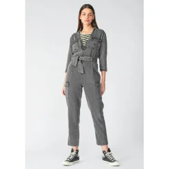 Combinaison carotte CHANCE noir en tencel