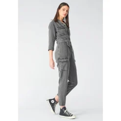 Combinaison carotte CHANCE noir en tencel