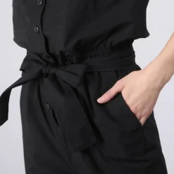 Combinaison pantalon Mado Réédition en coton noir
