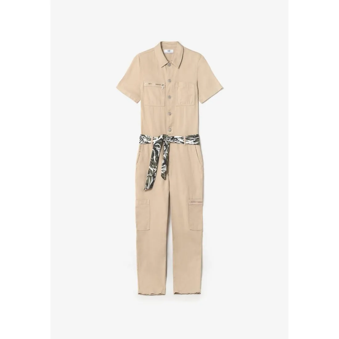Combinaison salopette LUMINY blanc en coton