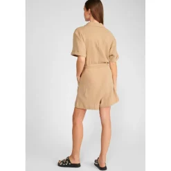 Combinaison short AYOTE beige Molly marron en coton