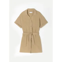 Combinaison short AYOTE beige Molly marron en coton