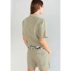 Combinaison short BARASSE blanc en lin