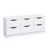 Commode 6 tiroirs Blanc MAURATI