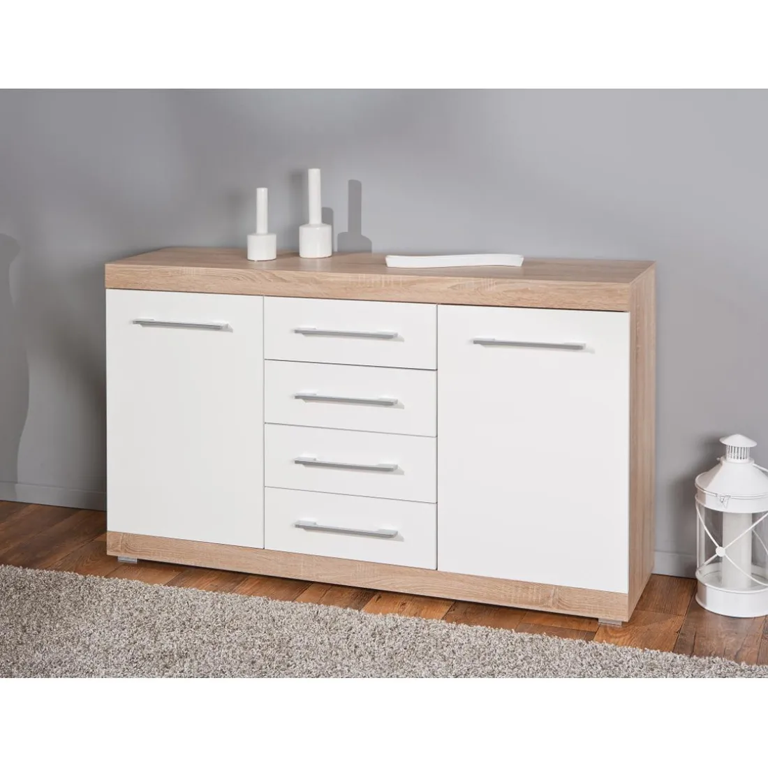 Commode 4 tiroirs Blanche DALAI