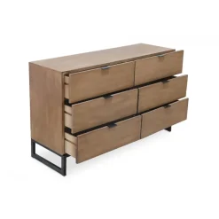 Commode 6 tiroirs Chêne Clair RAPA