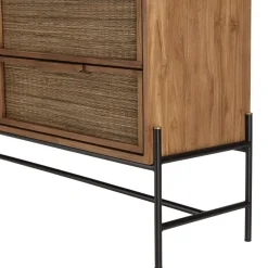 Commode 6 tiroirs en bois de teck recyclé
